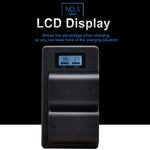 LP-E6 數位相機單眼電池數位 LCD 充電器，適用於 Canon 系列，LP-E6