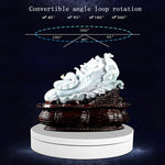 13.8cm USB Charging Smart 360 Degree Rotating Turntable Display Stand Video Shooting Props Turntable for Photography, Load 3kg