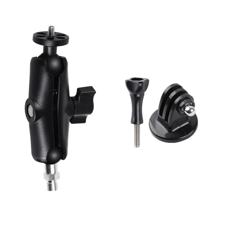 M10 9公分連接桿固定摩托車支架，附三腳架轉接器及螺絲，適用 GoPro、Insta360、DJI 及其他運動相機，M10 9公分連接桿支架