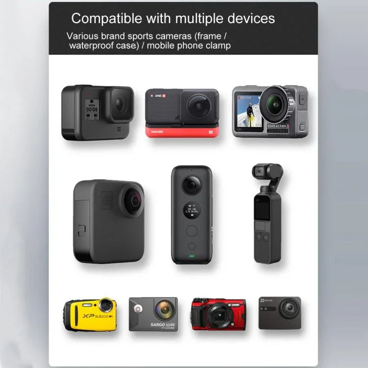 25mm 球頭 M10 螺絲摩托車固定支架，適用 GoPro、Insta360、DJI 及其他運動相機，25mm 球頭 M10 螺絲