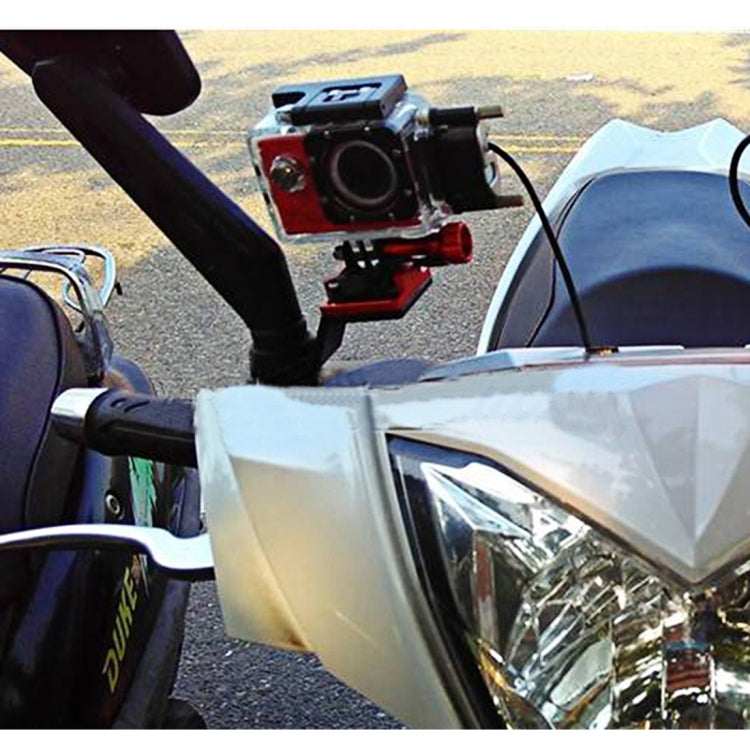摩托車後視鏡 CNC 鋁合金支架固定架，適用 GoPro、Insta360、DJI 及其他運動相機