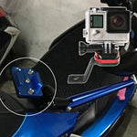 摩托車後視鏡 CNC 鋁合金支架固定架，適用 GoPro、Insta360、DJI 及其他運動相機