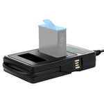 LCD 螢幕雙電池充電器，顯示充電容量，適用 GoPro HERO9 Black / HERO10 Black，顯示充電容量