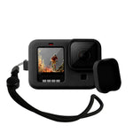 GoPro HERO10 Black / HERO9 Black 矽膠保護套，附手腕帶與鏡頭蓋，適用 GoPro HERO10 Black