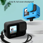 GoPro HERO10 Black / HERO9 Black 矽膠保護套，附手腕帶與鏡頭蓋，適用 GoPro HERO10 Black