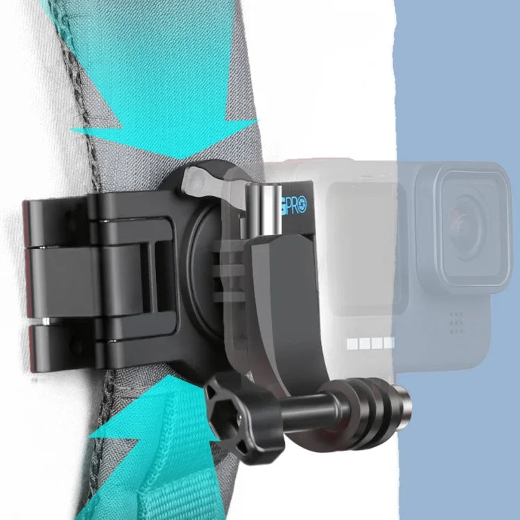 RUIGPRO 360度旋轉快拆背帶安裝肩背包安裝座，適用於GoPro、Insta360、DJI及其他運動相機