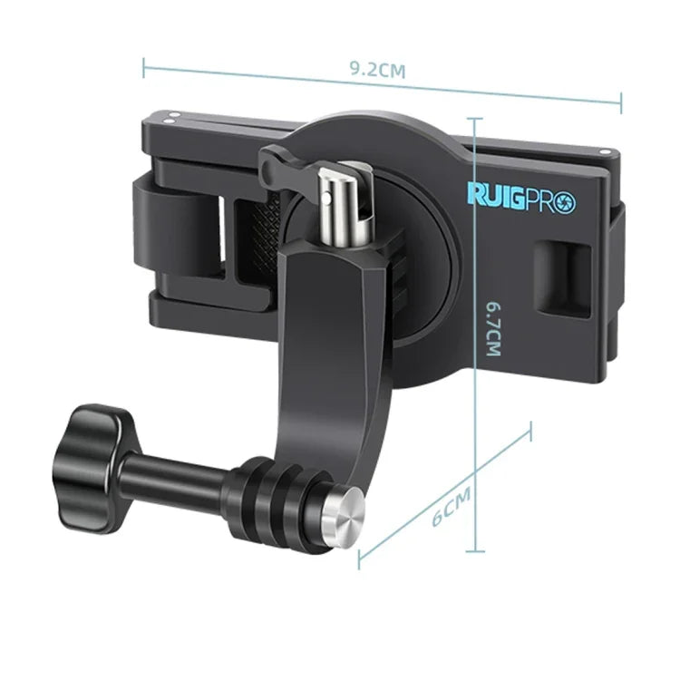 RUIGPRO 360度旋轉快拆背帶安裝肩背包安裝座，適用於GoPro、Insta360、DJI及其他運動相機