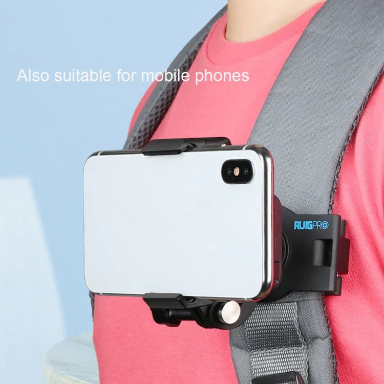 RUIGPRO 360度旋轉快拆背帶安裝肩背包安裝座，適用於GoPro、Insta360、DJI及其他運動相機