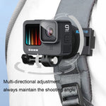 RUIGPRO 360度旋轉快拆背帶安裝肩背包安裝座，適用於GoPro、Insta360、DJI及其他運動相機