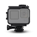 適用於GoPro HERO10 Black / HERO9 Black的塑膠框架保護殼，含底座扣和長螺絲，塑膠框架