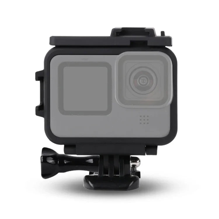 適用於GoPro HERO10 Black / HERO9 Black的塑膠框架保護殼，含底座扣和長螺絲，塑膠框架