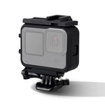 適用於GoPro HERO10 Black / HERO9 Black的塑膠框架保護殼，含底座扣和長螺絲，塑膠框架