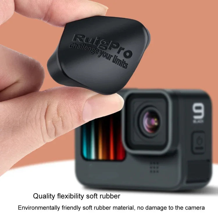 RUIGPRO適用於GoPro HERO10 Black / HERO9 Black的軟橡膠防刮相機鏡頭保護蓋，適用於GoPro HERO9 Black
