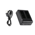 帶線和指示燈的USB雙電池充電器，適用於GoPro HERO9 Black / HERO10 Black / HERO11 Black / HERO12 Black，適用於GoPro HERO9 Black
