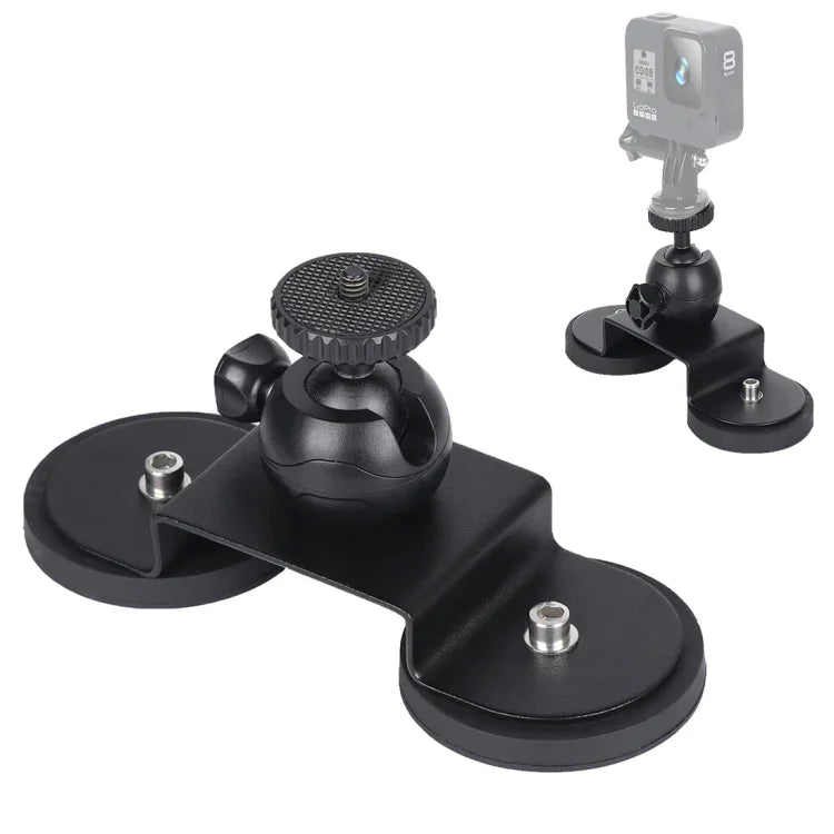 汽車吸盤安裝支架，適用於GoPro Hero11 Black / HERO10 Black / HERO9 Black / HERO8 Black /7 /6 /5 /5 Session /4 Session /4 /3+ /3 /2 /1，Xiaoyi及其他運動相機，尺寸：M，尺寸：M