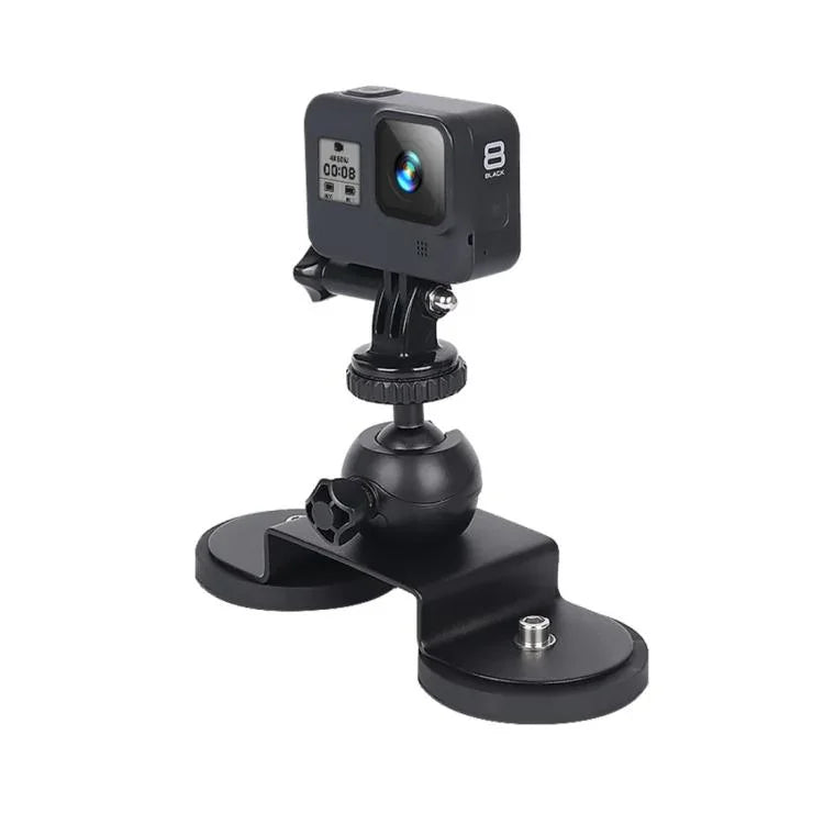 汽車吸盤安裝支架，適用於GoPro Hero11 Black / HERO10 Black / HERO9 Black / HERO8 Black /7 /6 /5 /5 Session /4 Session /4 /3+ /3 /2 /1，Xiaoyi及其他運動相機，尺寸：M，尺寸：M