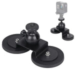 汽車吸盤安裝支架，適用於GoPro Hero11 Black / HERO10 Black / HERO9 Black / HERO8 Black /7 /6 /5 /5 Session /4 Session /4 /3+ /3 /2 /1，Xiaoyi及其他運動相機，尺寸：L，尺寸：L
