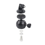 汽車吸盤安裝支架，適用於GoPro Hero11 Black / HERO10 Black / HERO9 Black / HERO8 Black /7 /6 /5 /5 Session /4 Session /4 /3+ /3 /2 /1，Xiaoyi及其他運動相機，尺寸：L，尺寸：L