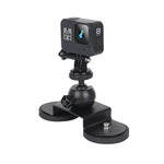汽車吸盤安裝支架，適用於GoPro Hero11 Black / HERO10 Black / HERO9 Black / HERO8 Black /7 /6 /5 /5 Session /4 Session /4 /3+ /3 /2 /1，Xiaoyi及其他運動相機，尺寸：L，尺寸：L