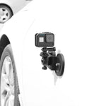 汽車吸盤安裝支架，適用於GoPro Hero11 Black / HERO10 Black / HERO9 Black / HERO8 Black /7 /6 /5 /5 Session /4 Session /4 /3+ /3 /2 /1，Xiaoyi及其他運動相機，尺寸：L，尺寸：L