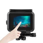 50米防水外殼保護殼，附扣環基本安裝座及螺絲，適用於 GoPro HERO10 Black / HERO9 Black，50米防水殼