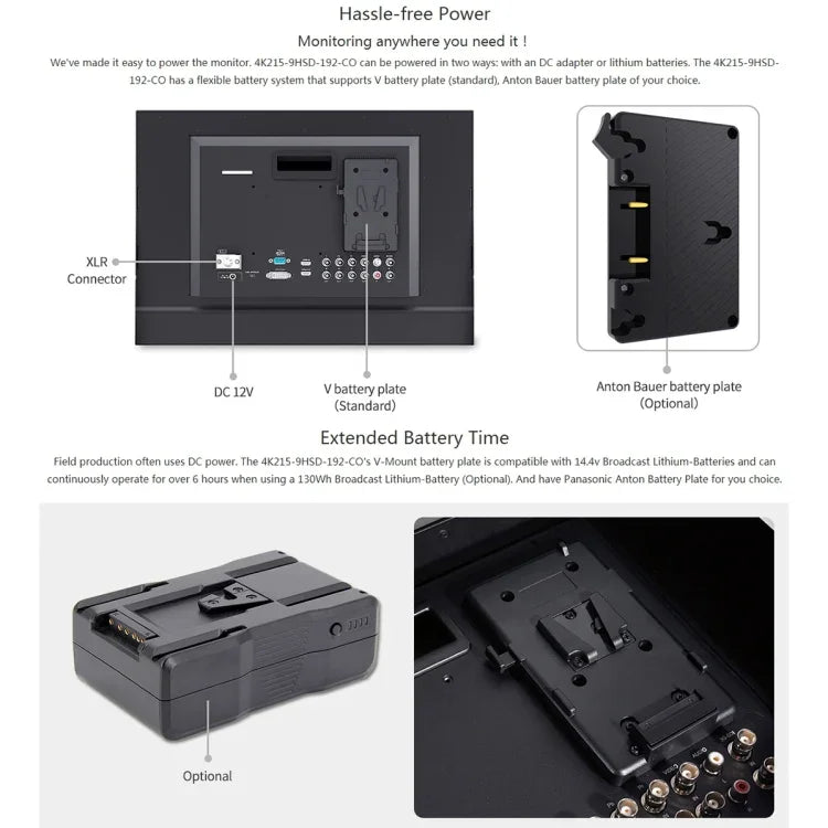 SEETEC 4K215-9HSD-CO 1920x1080 21.5 吋 SDI / HDMI 全高清導演盒攝影機現場監視器，4K215-9HSD-CO
