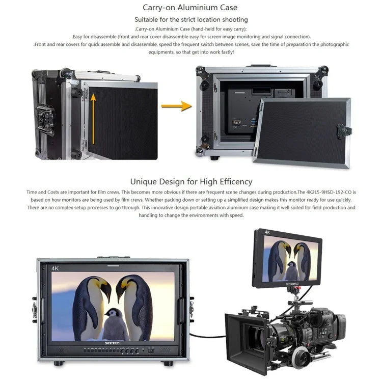 SEETEC 4K215-9HSD-CO 1920x1080 21.5 吋 SDI / HDMI 全高清導演盒攝影機現場監視器，4K215-9HSD-CO