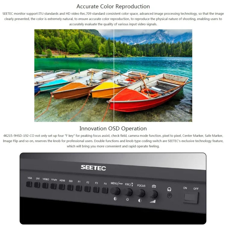 SEETEC 4K215-9HSD-CO 1920x1080 21.5 吋 SDI / HDMI 全高清導演盒攝影機現場監視器，4K215-9HSD-CO