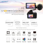 FEELWORLD F6 1920x1080 5.5 吋 IPS 螢幕 HDMI 4K 攝影機現場監視器，F6