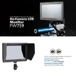 FEELWORLD FW759 1280x800 7 吋 IPS 螢幕超薄高清攝影機現場監視器，FW759