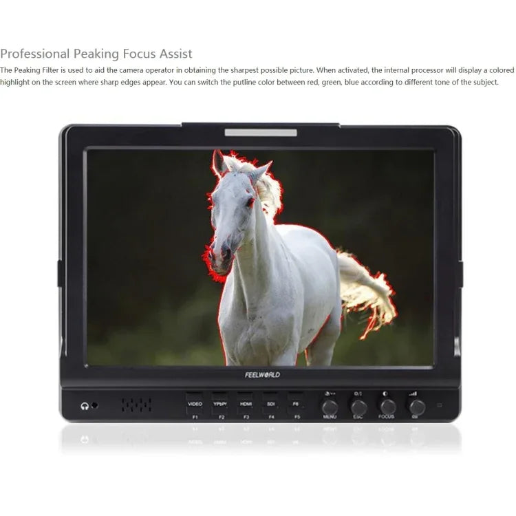 FEELWORLD FW1018SPV1 1920x1200 10.1 吋 IPS 螢幕高清彩色 LCD 導演攝影機現場監視器，FW1018SPV1