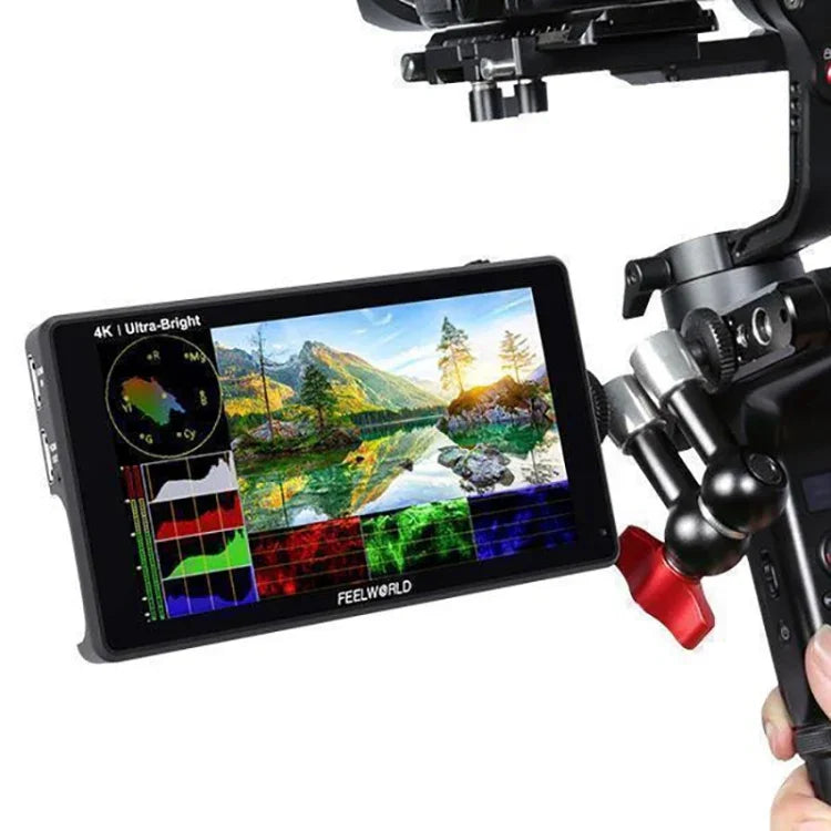 FEELWORLD LUT6 1920x1080 2600 尼特 6 吋 IPS 螢幕 HDMI 4K 觸控控制攝影機現場監視器，LUT6