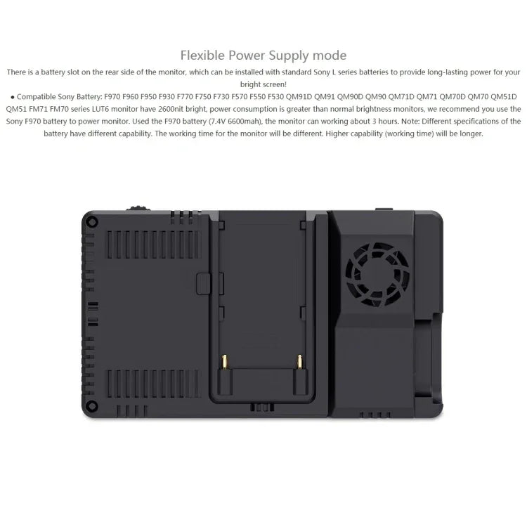 FEELWORLD LUT6 1920x1080 2600 尼特 6 吋 IPS 螢幕 HDMI 4K 觸控控制攝影機現場監視器，LUT6
