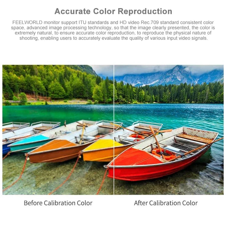 FEELWORLD LUT6S 1920x1080 2600 尼特 6 吋 IPS 螢幕 HDMI 4K 觸控螢幕 SDI HDI 攝影機現場監視器，LUT6S