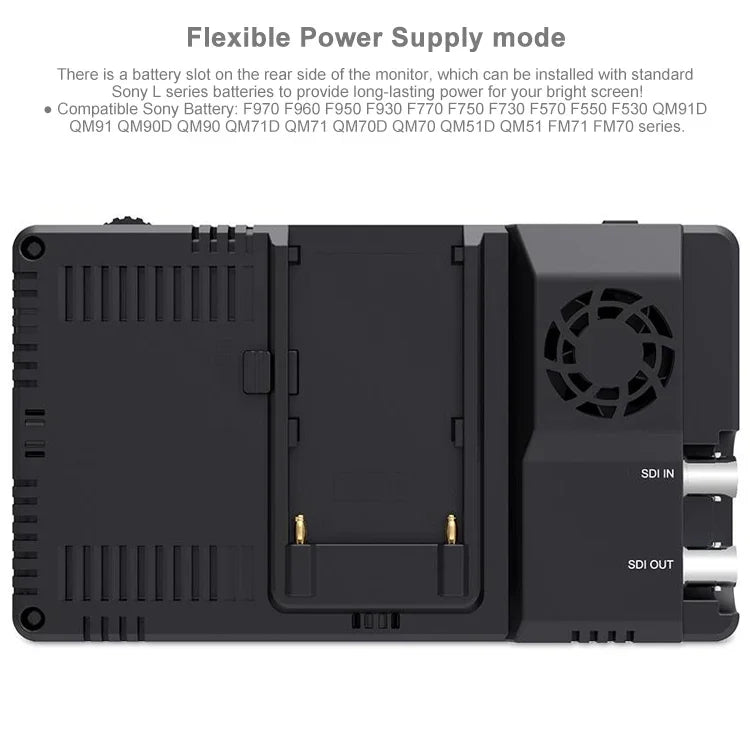 FEELWORLD LUT6S 1920x1080 2600 尼特 6 吋 IPS 螢幕 HDMI 4K 觸控螢幕 SDI HDI 攝影機現場監視器，LUT6S