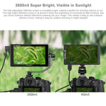 FEELWORLD LUT6S 1920x1080 2600 尼特 6 吋 IPS 螢幕 HDMI 4K 觸控螢幕 SDI HDI 攝影機現場監視器，LUT6S