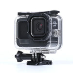 45米防水外殼保護殼，附扣環基本安裝座及螺絲，適用於 GoPro HERO10 Black / HERO9 Black，適用於 GoPro HERO9 Black