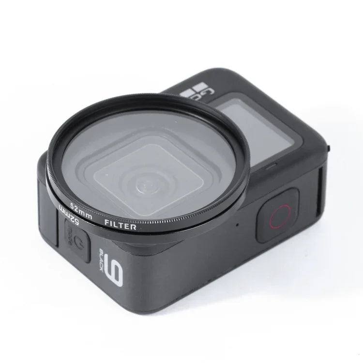 RUIGPRO 專業 52mm CPL 鏡頭濾鏡，附濾鏡轉接環及鏡頭蓋，適用於 GoPro HERO10 Black / HERO9 Black