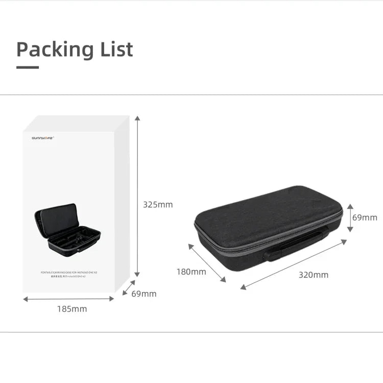 Sunnylife IST-B193 收納包手提袋，適用於 Insta360 ONE X2 / X，適用於 Insta360 ONE X2 / X