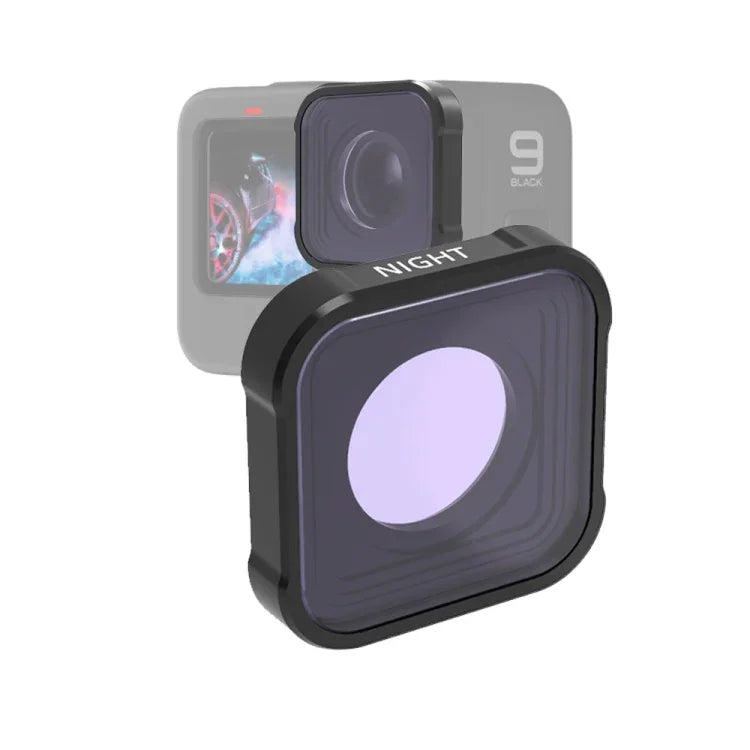 JSR KB 系列夜間光害減少鏡頭濾鏡，適用於 GoPro HERO13 Black /12 Black /11 Black /10 Black /9 Black，NIGHT