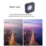 JSR KB 系列夜間光害減少鏡頭濾鏡，適用於 GoPro HERO13 Black /12 Black /11 Black /10 Black /9 Black，NIGHT