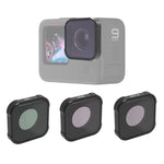 JSR KB 系列 CPL+ND8+ND16 鏡頭濾鏡，適用於 GoPro HERO13 Black /12 Black /11 Black /10 Black /9 Black，3 合 1