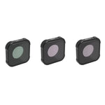 JSR KB 系列 CPL+ND8+ND16 鏡頭濾鏡，適用於 GoPro HERO13 Black /12 Black /11 Black /10 Black /9 Black，3 合 1