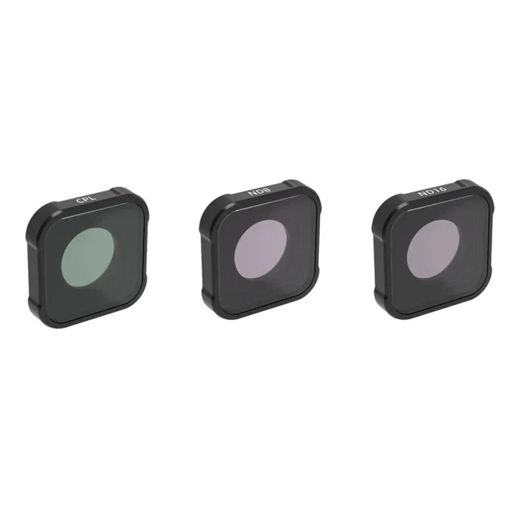 JSR KB 系列 CPL+ND8+ND16 鏡頭濾鏡，適用於 GoPro HERO13 Black /12 Black /11 Black /10 Black /9 Black，3 合 1