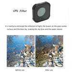 JSR KB 系列 CPL+ND8+ND16 鏡頭濾鏡，適用於 GoPro HERO13 Black /12 Black /11 Black /10 Black /9 Black，3 合 1