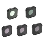 JSR KB 系列 MCUV+CPL+ND8+ND16+ND32 鏡頭濾鏡，適用於 GoPro HERO13 Black /12 Black /11 Black /10 Black /9 Black，5 合 1