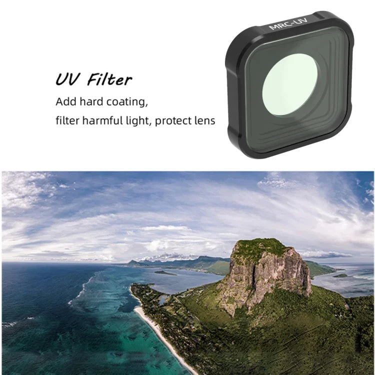JSR KB 系列 MCUV+CPL+ND8+ND16+ND32 鏡頭濾鏡，適用於 GoPro HERO13 Black /12 Black /11 Black /10 Black /9 Black，5 合 1