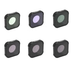 JSR KB 系列 STAR+CPL+NIGHT+ND8+ND16+ND32 鏡頭濾鏡，適用於 GoPro HERO13 Black /12 Black /11 Black /10 Black /9 Black，6 合 1