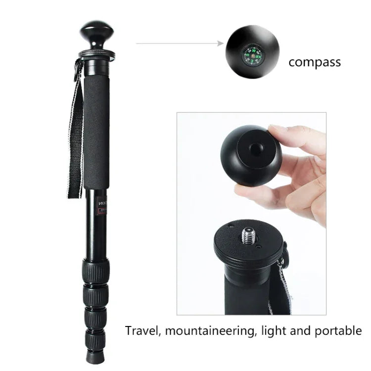 BEXIN MAS325 便攜旅行戶外 DSLR 相機鋁合金獨腳架支架，MAS325
