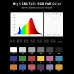 LUXCeO RGB 彩色攝影 LED 棒視頻燈 APP 控制 可調色溫 防水手持 LED 補光燈 含遙控器，P200 RGB